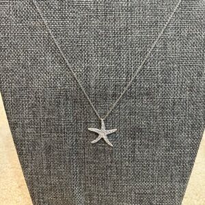 Touchstone Crystal Silver Starfish Necklace
